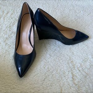 NINE WEST | Navy Blue Wedge Shoes.  Never Worn